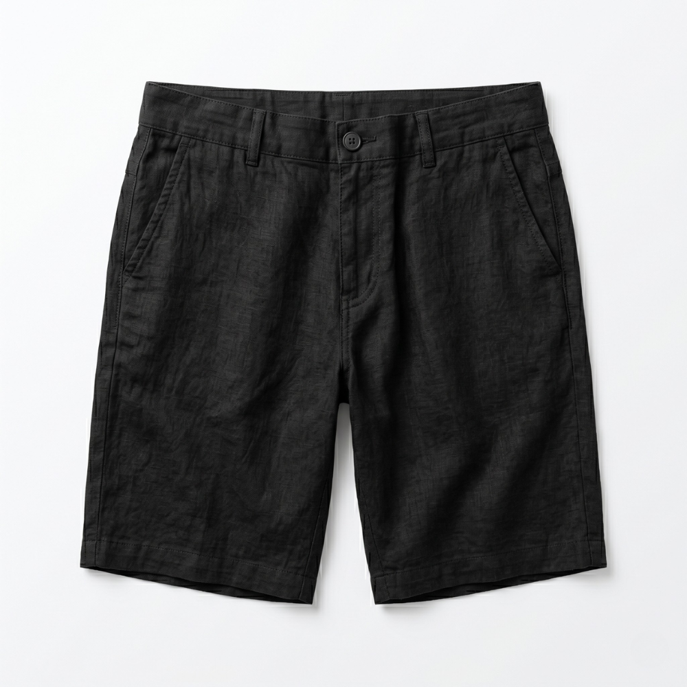Riviera Men's Linen Shorts Black