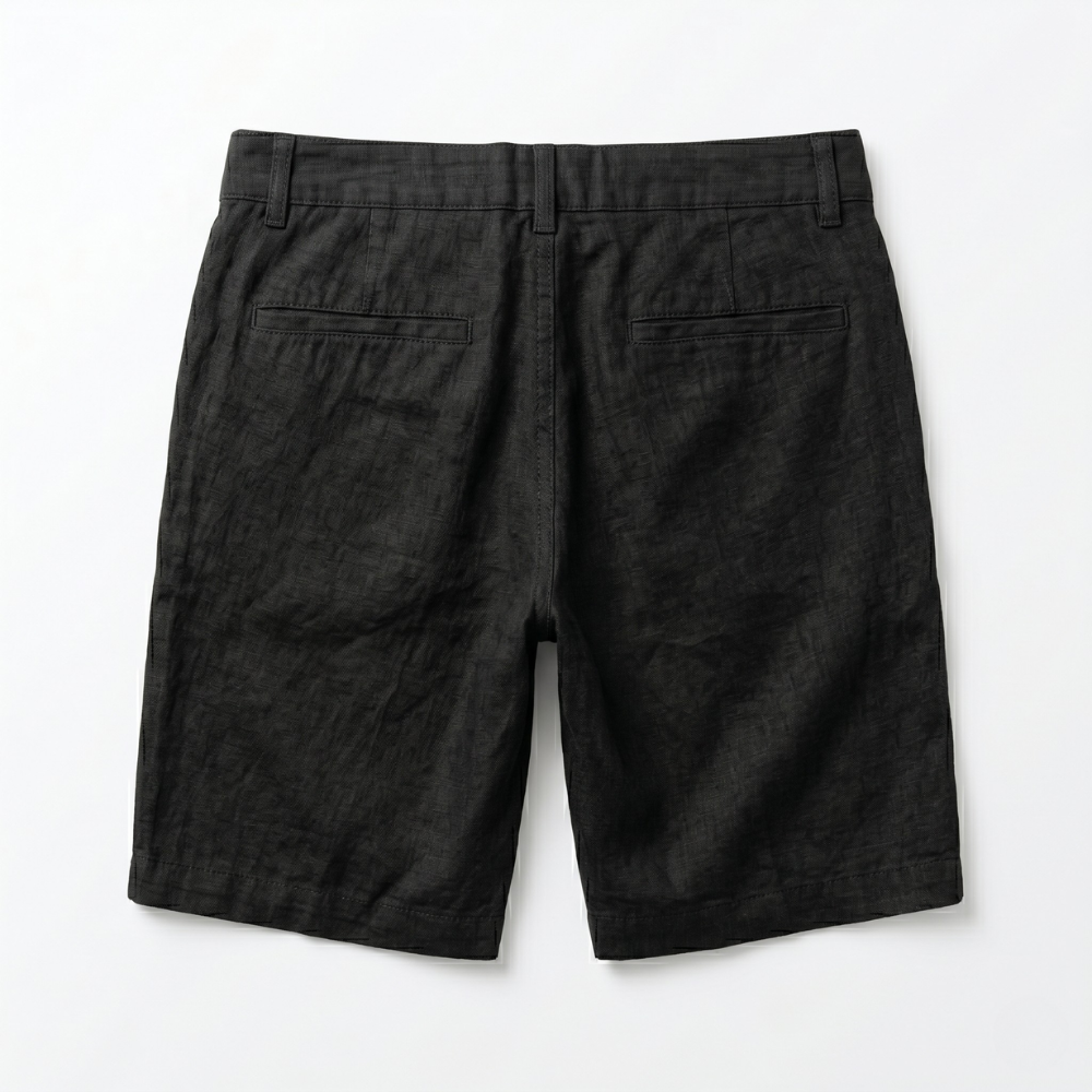 Riviera Men's Linen Shorts Black